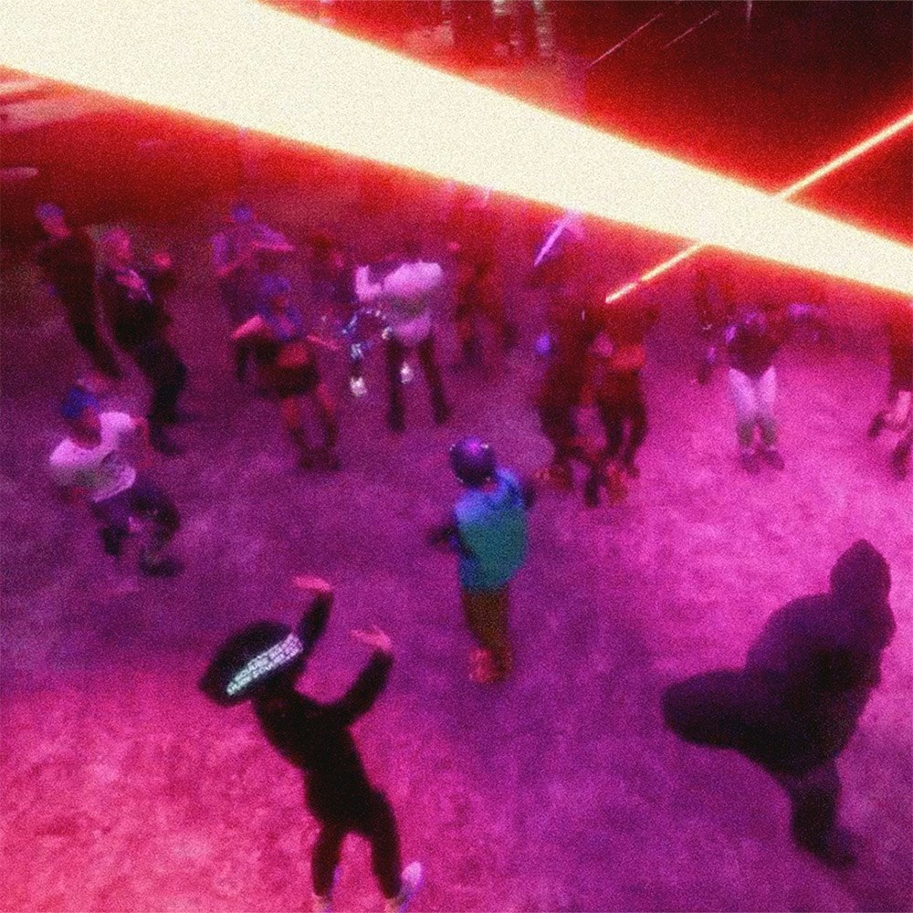 This image may contain: light, laser, person, human