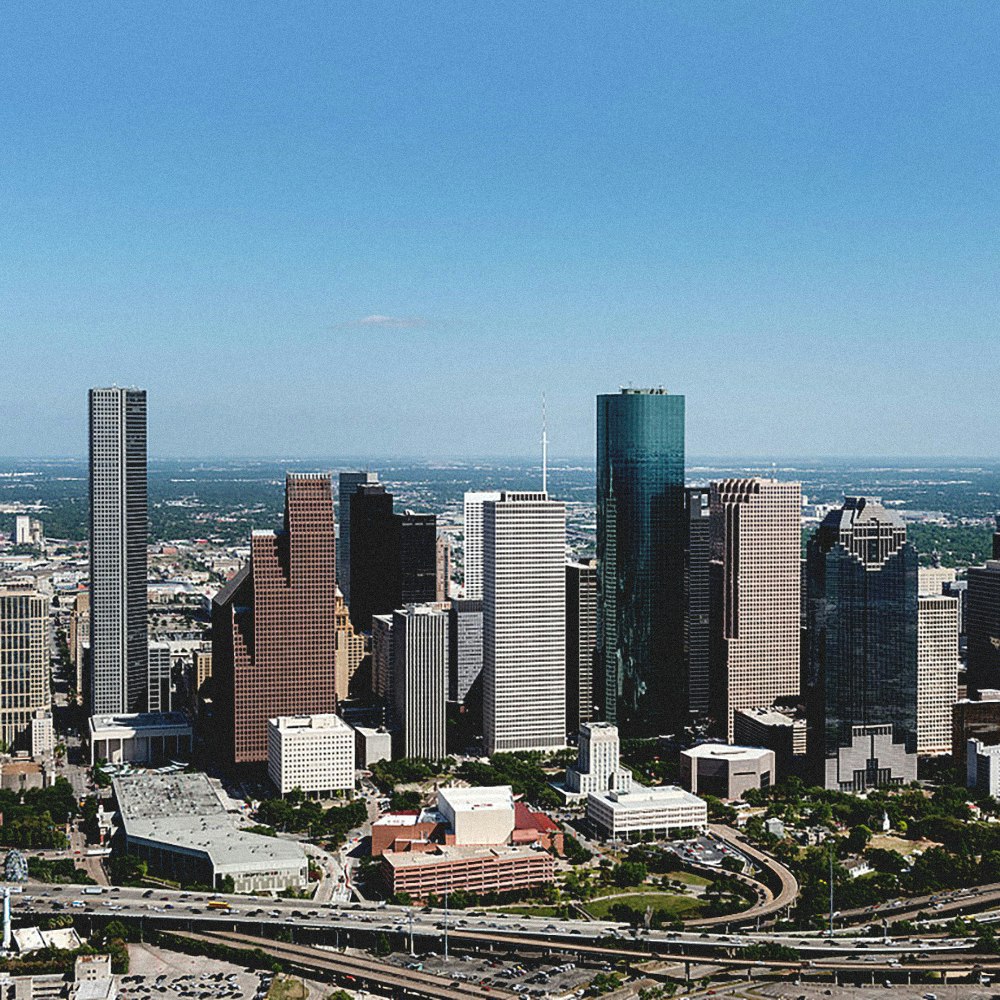 An image of the Houston Skyline