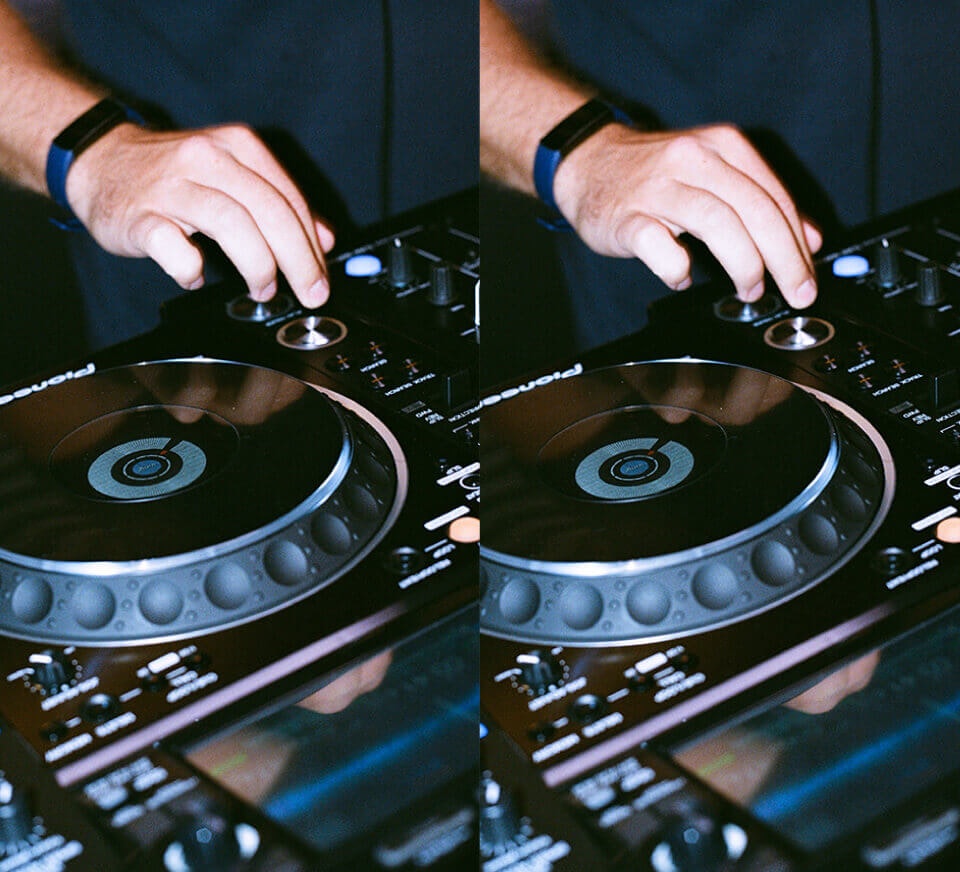 DJ using Pirate Studios DJ equipment