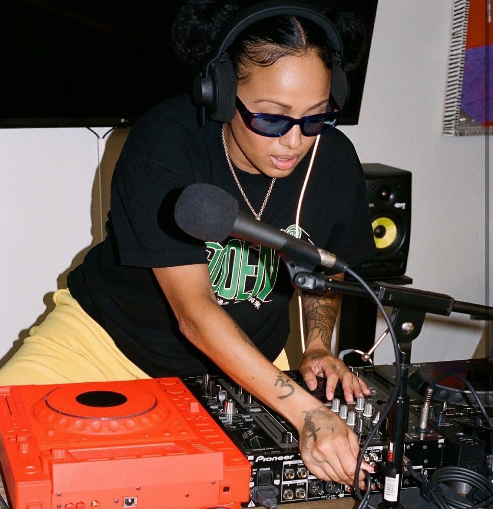 DJ mixing using AIAIAI headphones