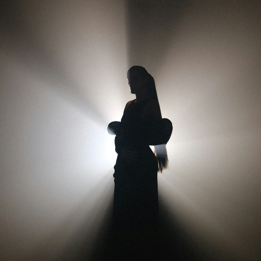 This image may contain: lighting, woman, adult, female, person, backlighting, silhouette