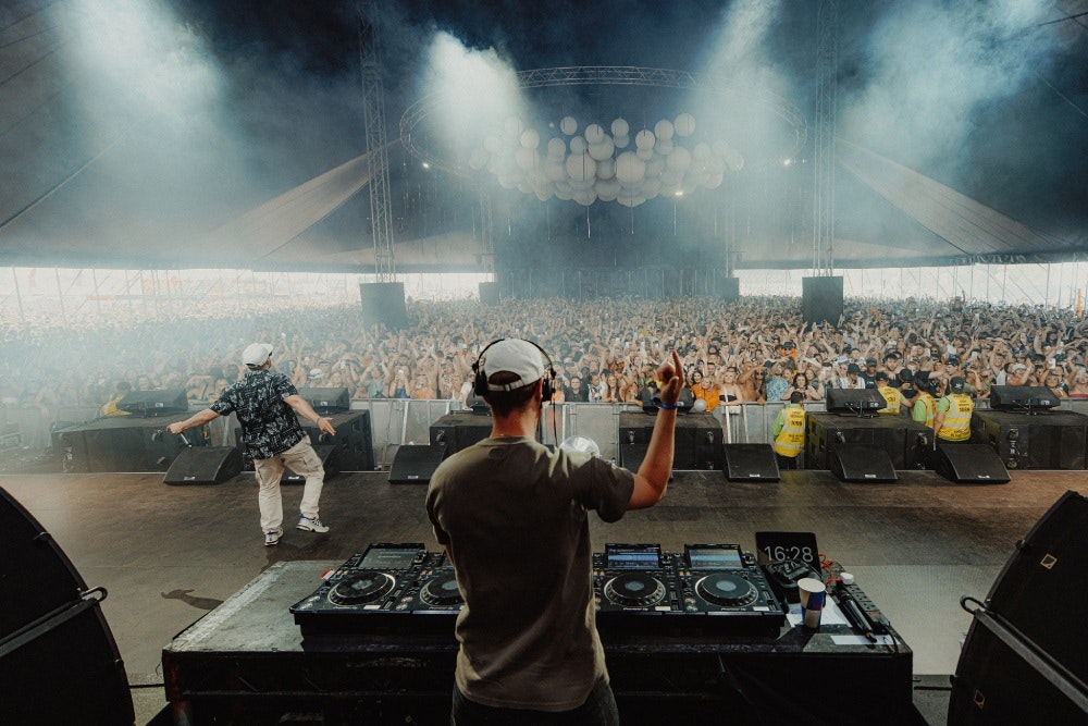 DJ and MC performing at Parklife Festival