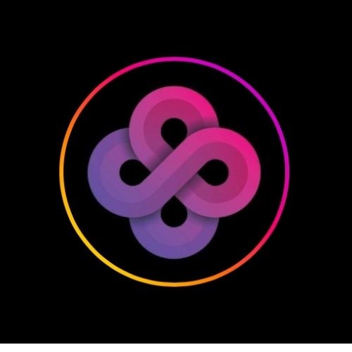 This image may contain: alphabet, ampersand, symbol, text, purple, disk