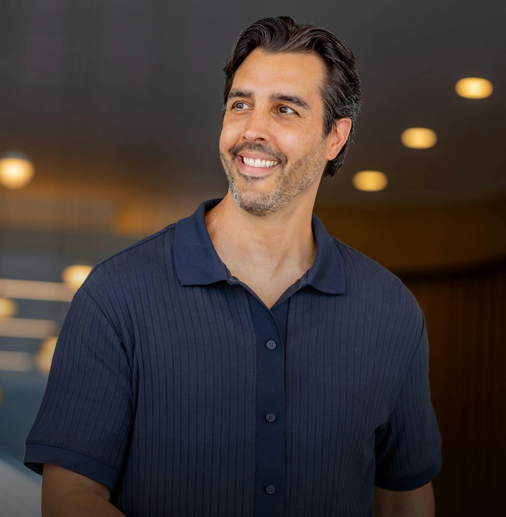 Man looking to the side