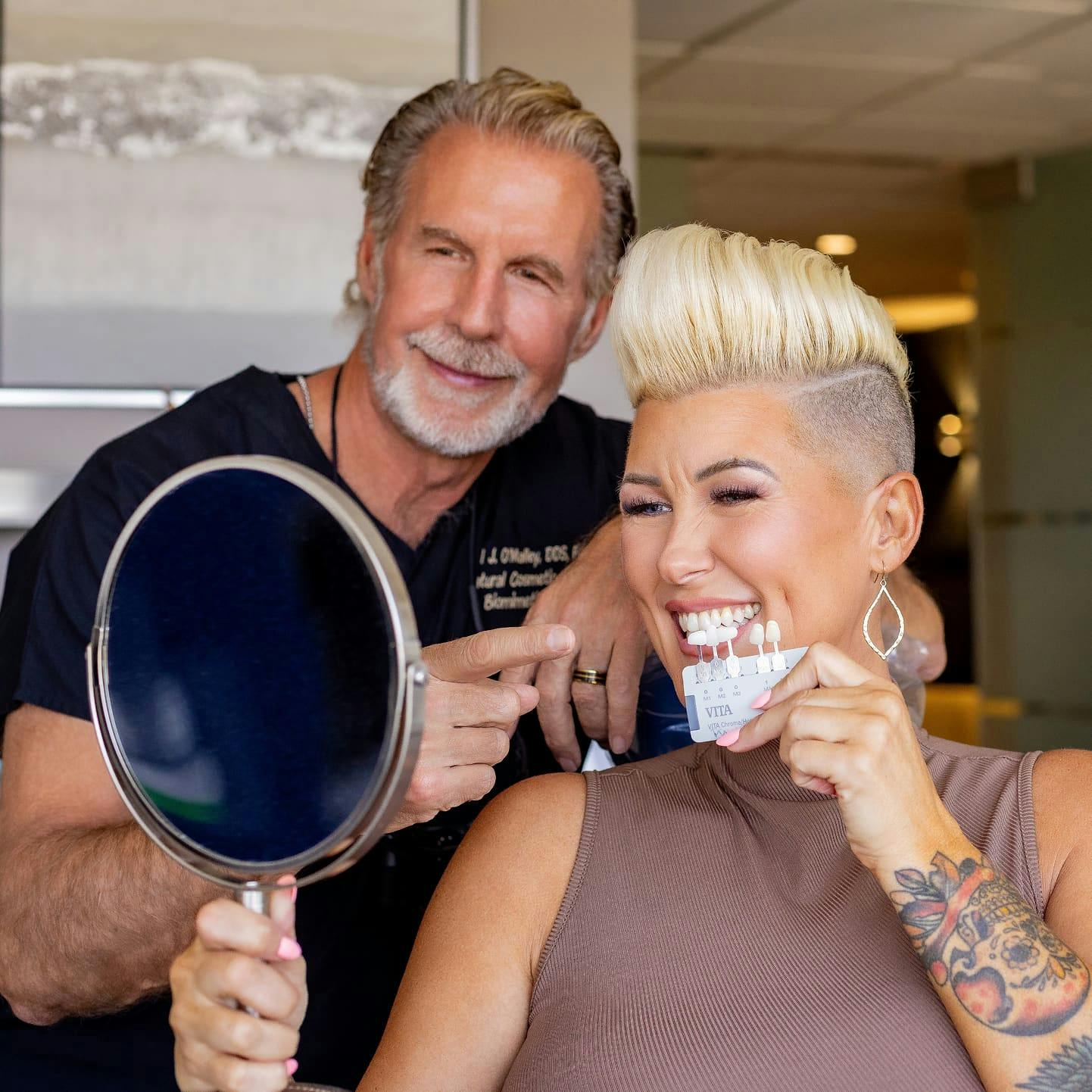 Dr. Paul O'Malley with patient