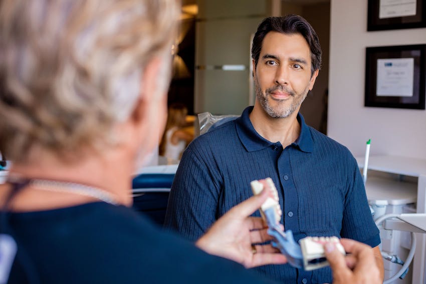 male patient talking to Dr. Paul O'Malley