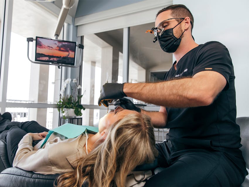 patient getting a root canal