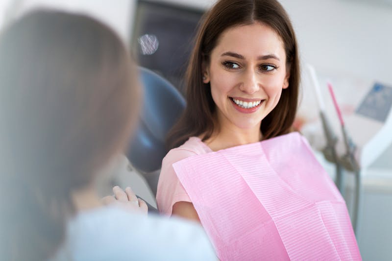 Woman at the dentist