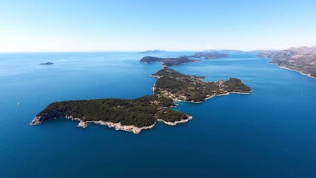 dubrovnik boat rent Elafiti Islands drone photo
