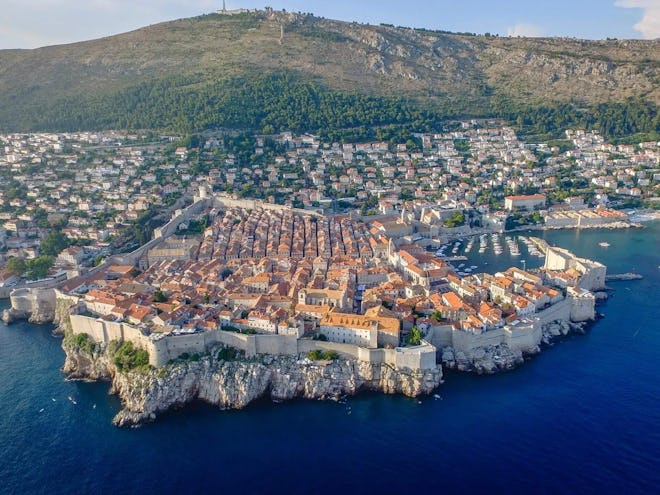 Old Town Dubrovnik aerial photo