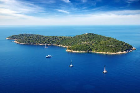 dubrovnik boat rent Elaphites & Lokrum Island Tour From Dubrovnik aerial photo