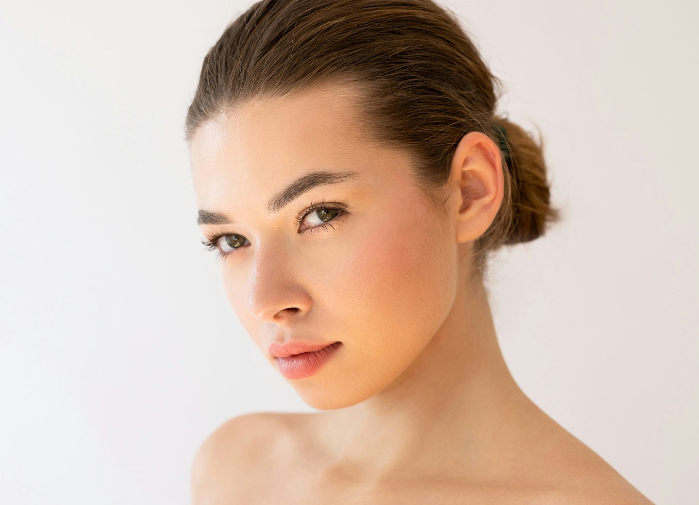 Woman looking into camera