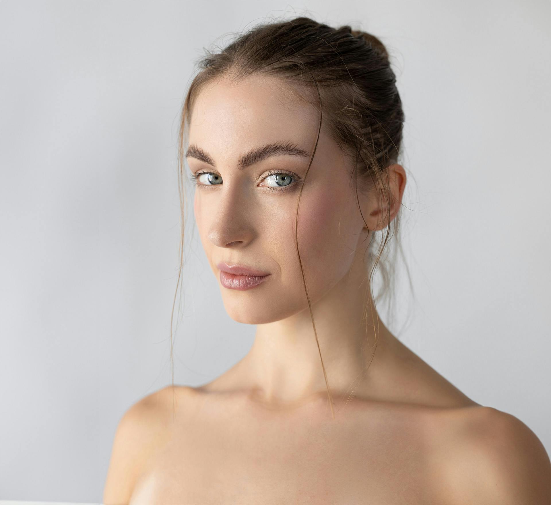 Woman looking into camera