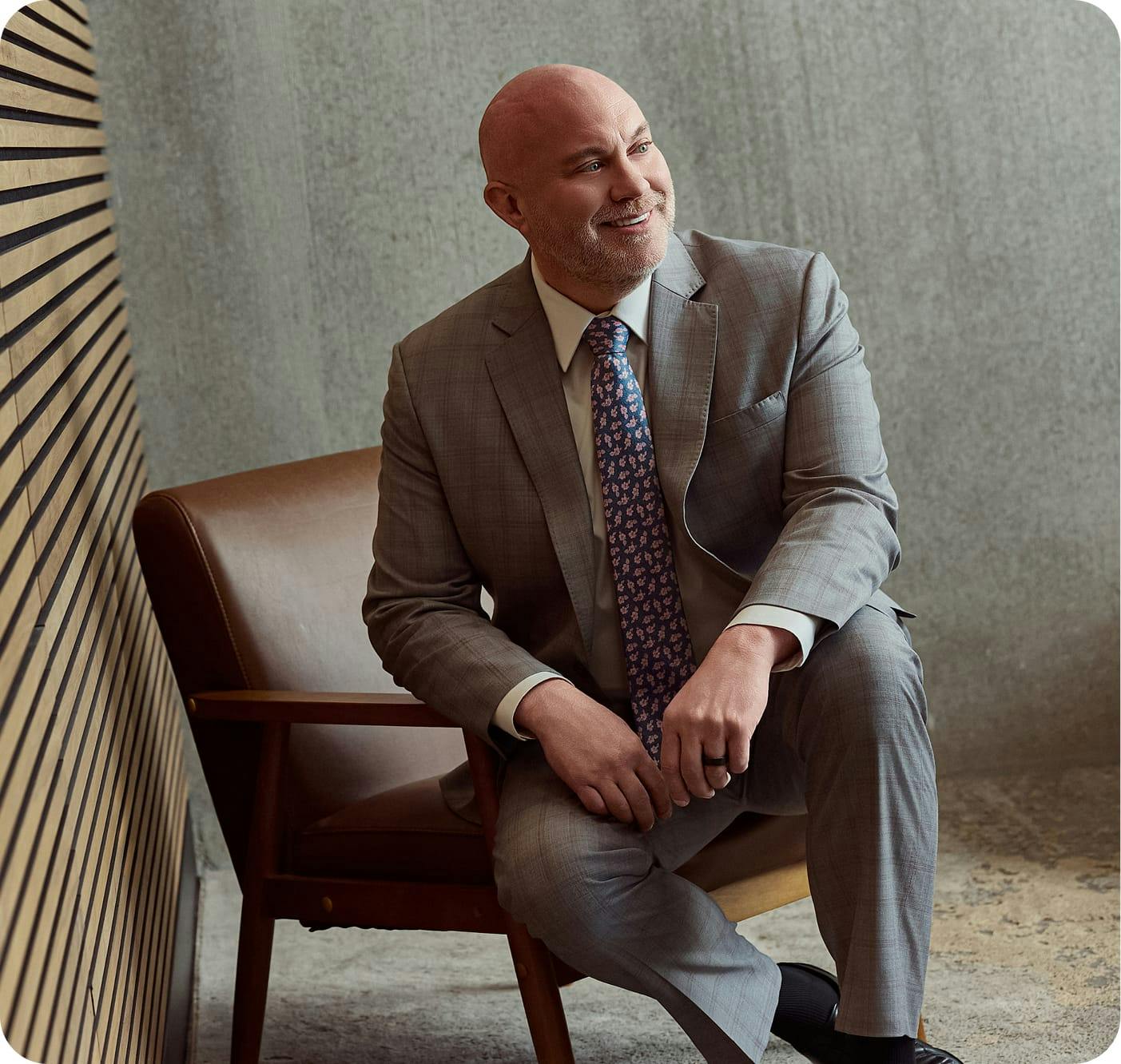 Jamie Cogburn sitting in chair