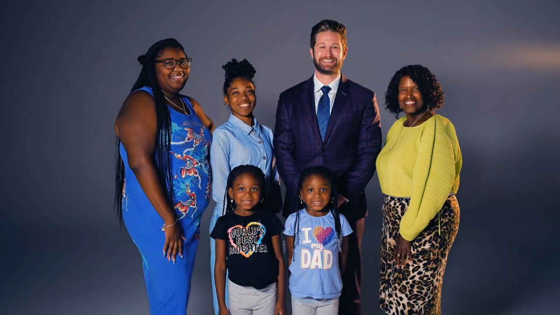 davidson standing with family