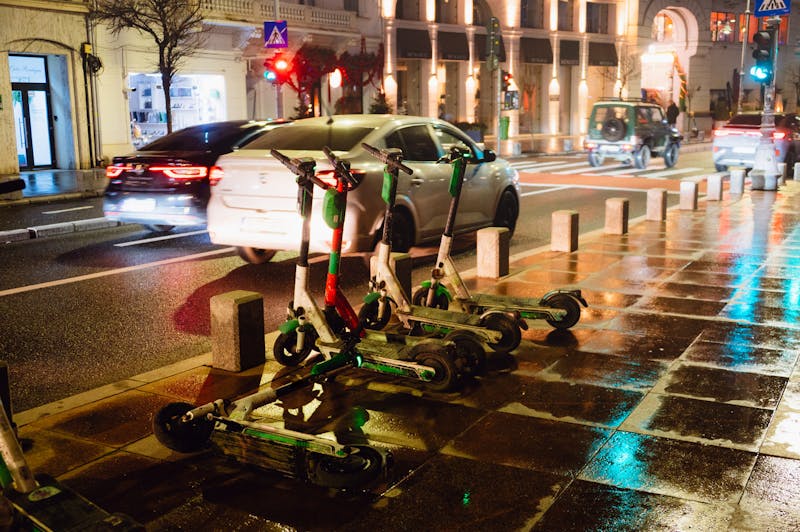 e-scooters at night