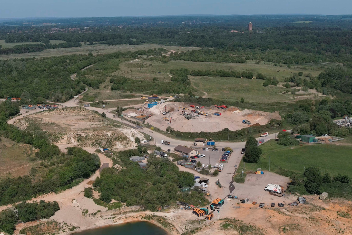 Aerial image of part of current site proposed for development