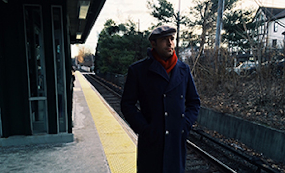 The artists arrive at the Katonah train station; photo by Chen.