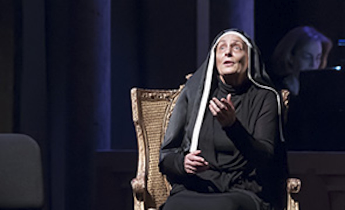 Deborah Polaski, soprano, in Dialogues des CarmÈlites by Francis Poulenc, in the Venetian Theater at Caramoor in Katonah New York on July 23, 2015. (photo by Gabe Palacio)