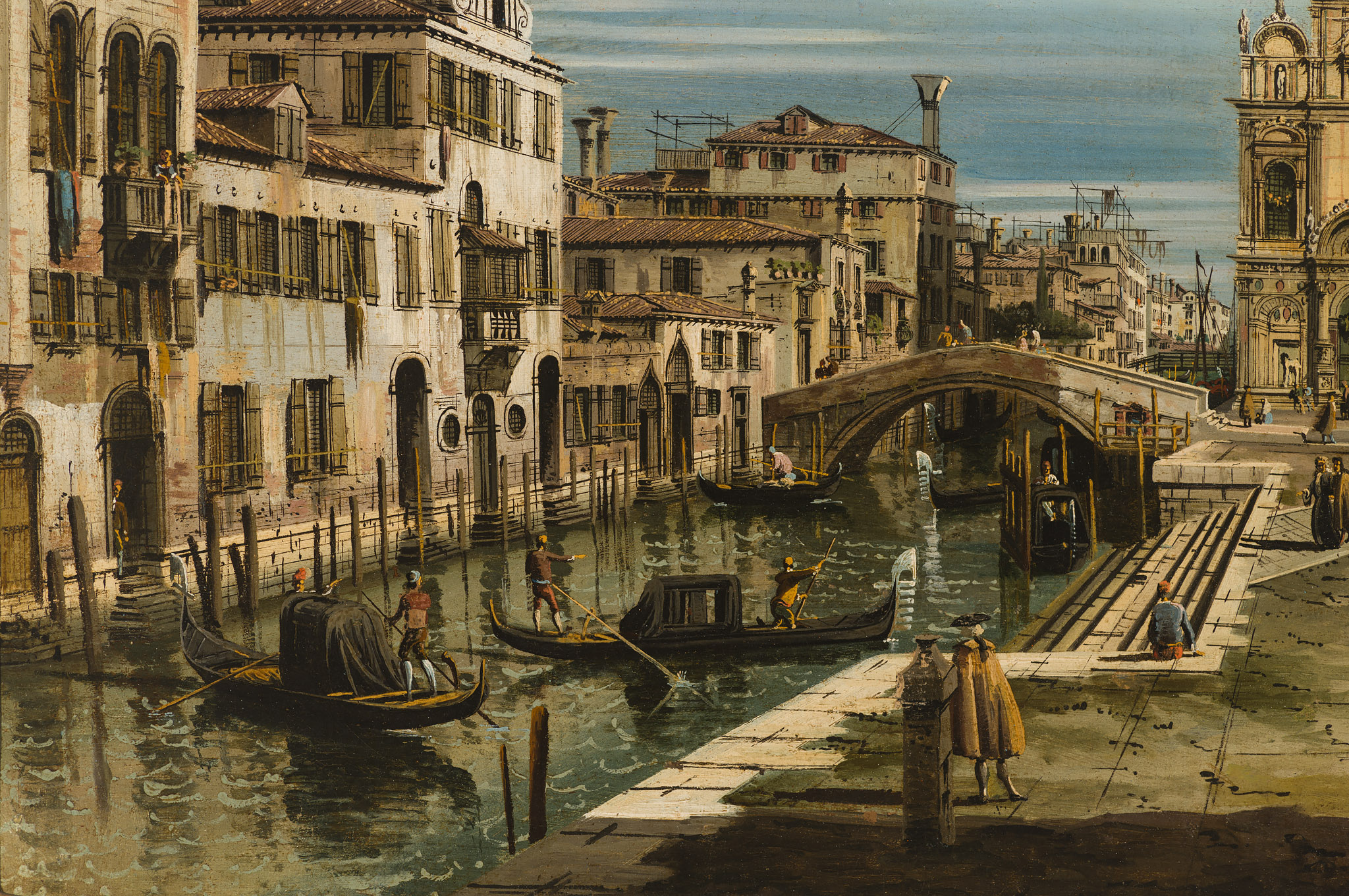 Campo and Church of SS Giovanni and Paolo (detail). Bernardo Belotto. Venice, c. 1741. Oil on canvas.