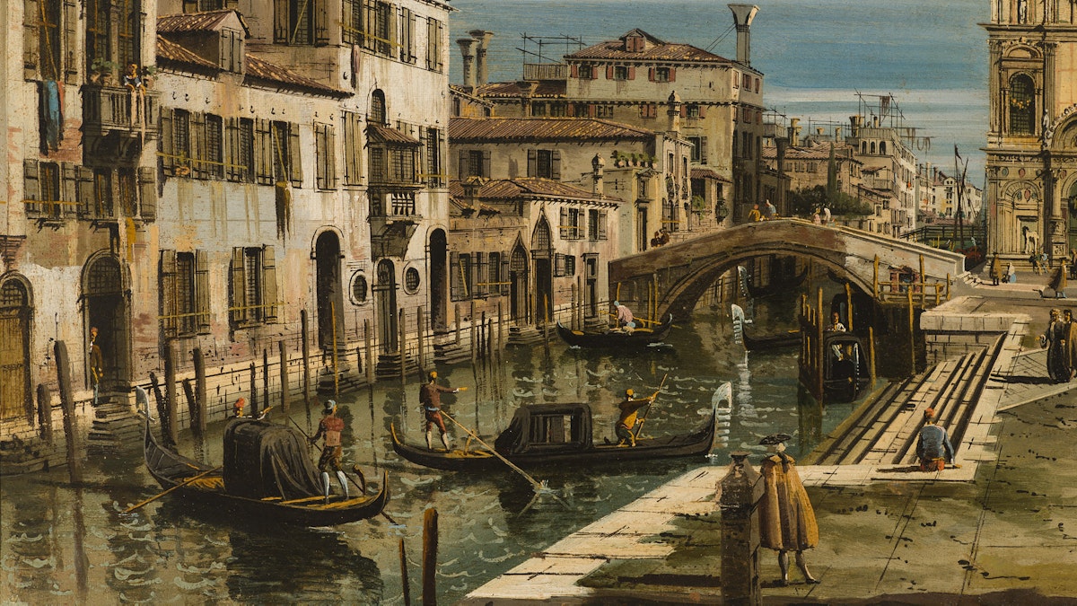 Campo and Church of SS Giovanni and Paolo (detail). Bernardo Belotto. Venice, c. 1741. Oil on canvas.