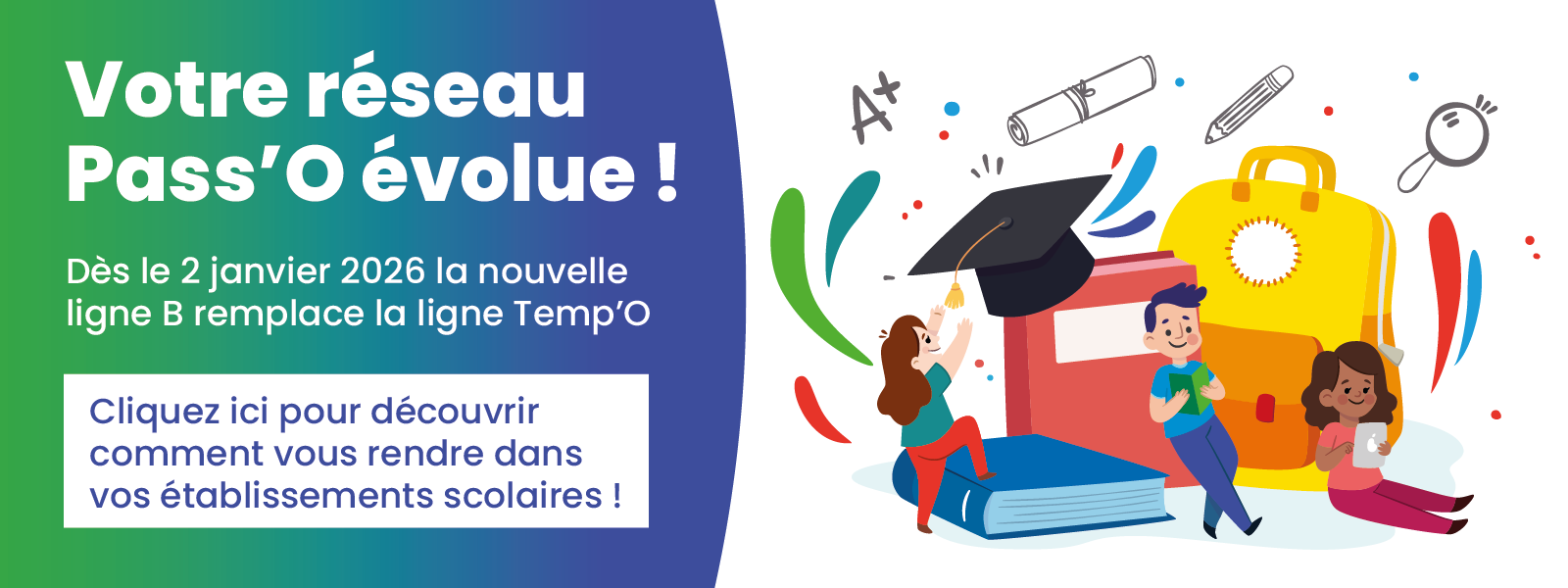 Dès le 2 janvier 2026 la nouvelle ligne B remplace la ligne Temp'o