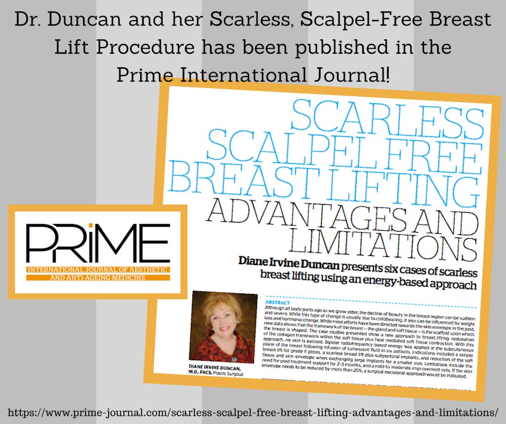 Dr. Duncan's Scarless Scalpel Free Breast Lift publishcation