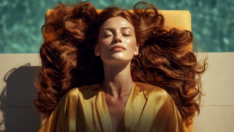 Woman with healthy hair