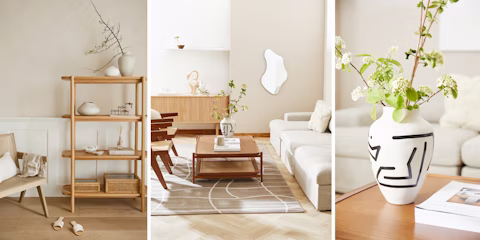 living room, plant, potted plant, home decor, coffee table, table, interior design, pottery, flower arrangement, jar