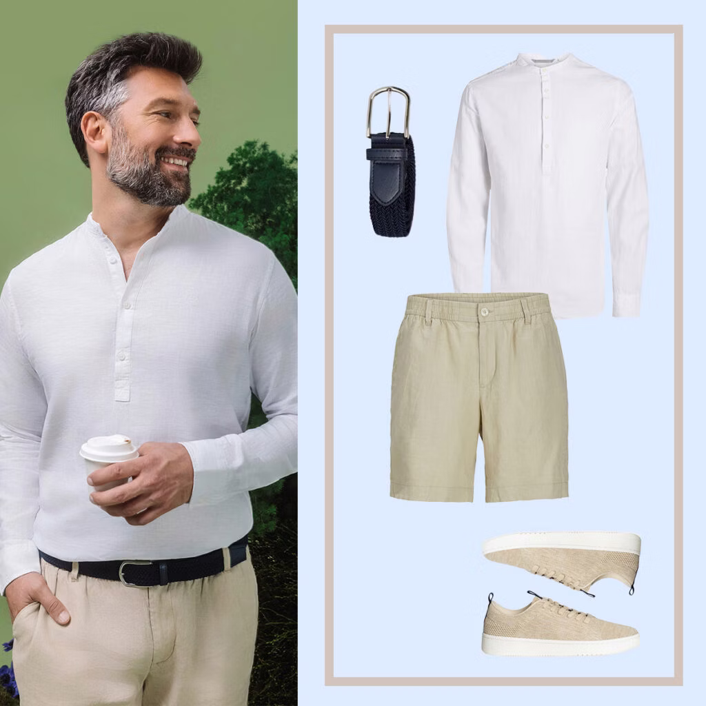 Leinenhemd mit Shorts