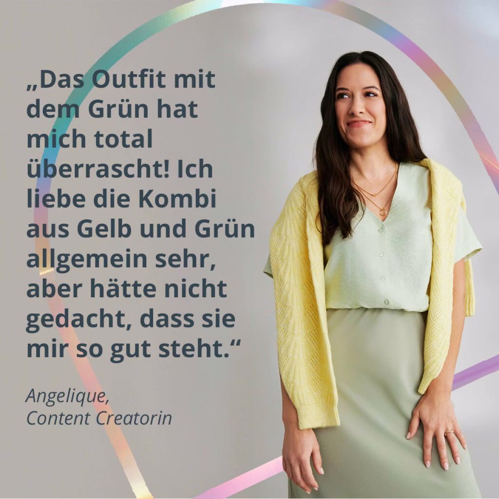 Angelique über ihren neuen Look in Grün und Gelb