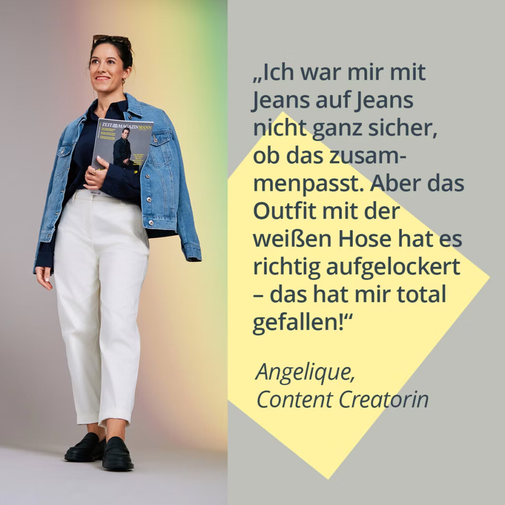 Angelique über ihren Lieblingslook mit Jeansjacke