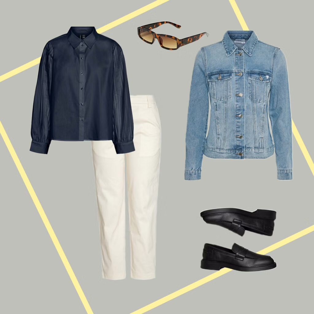 Lässiger Look mit Denim-Jacke