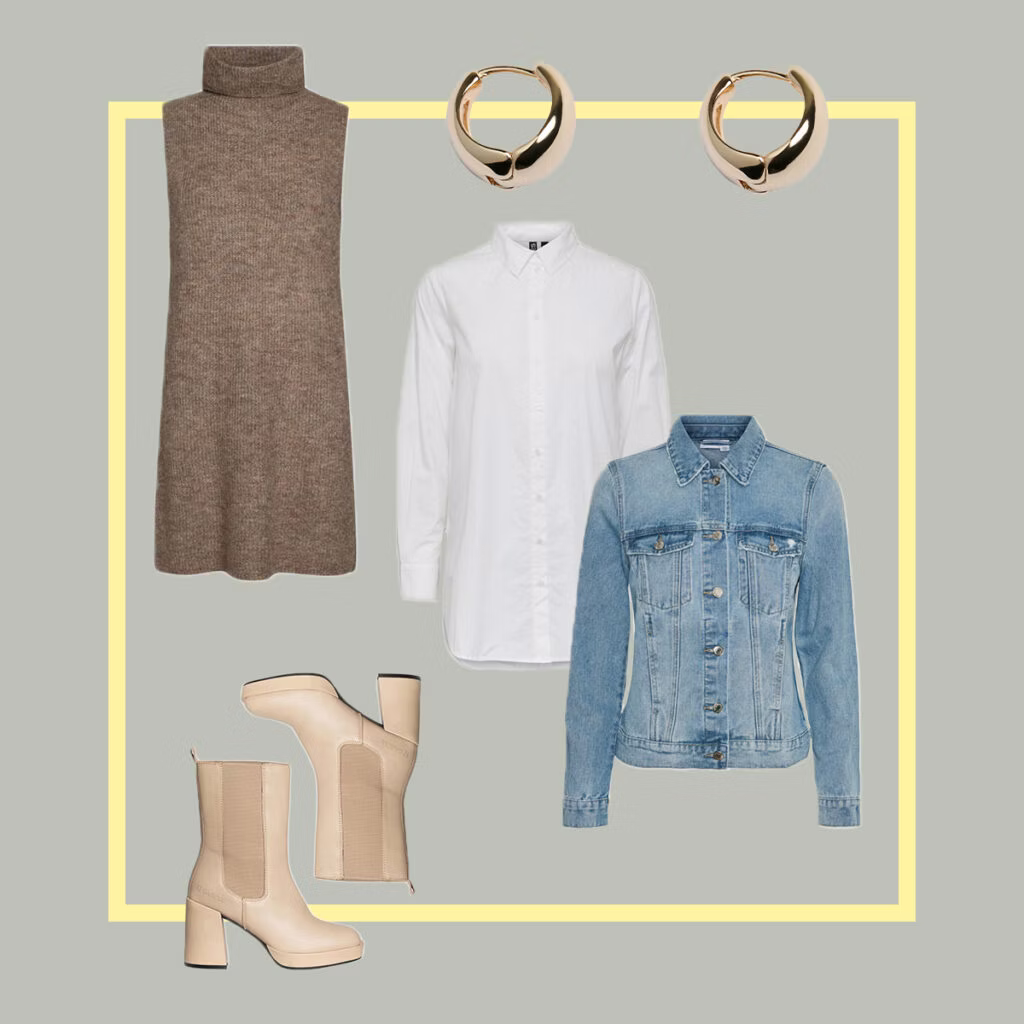 Denim-Jacke kombinieren