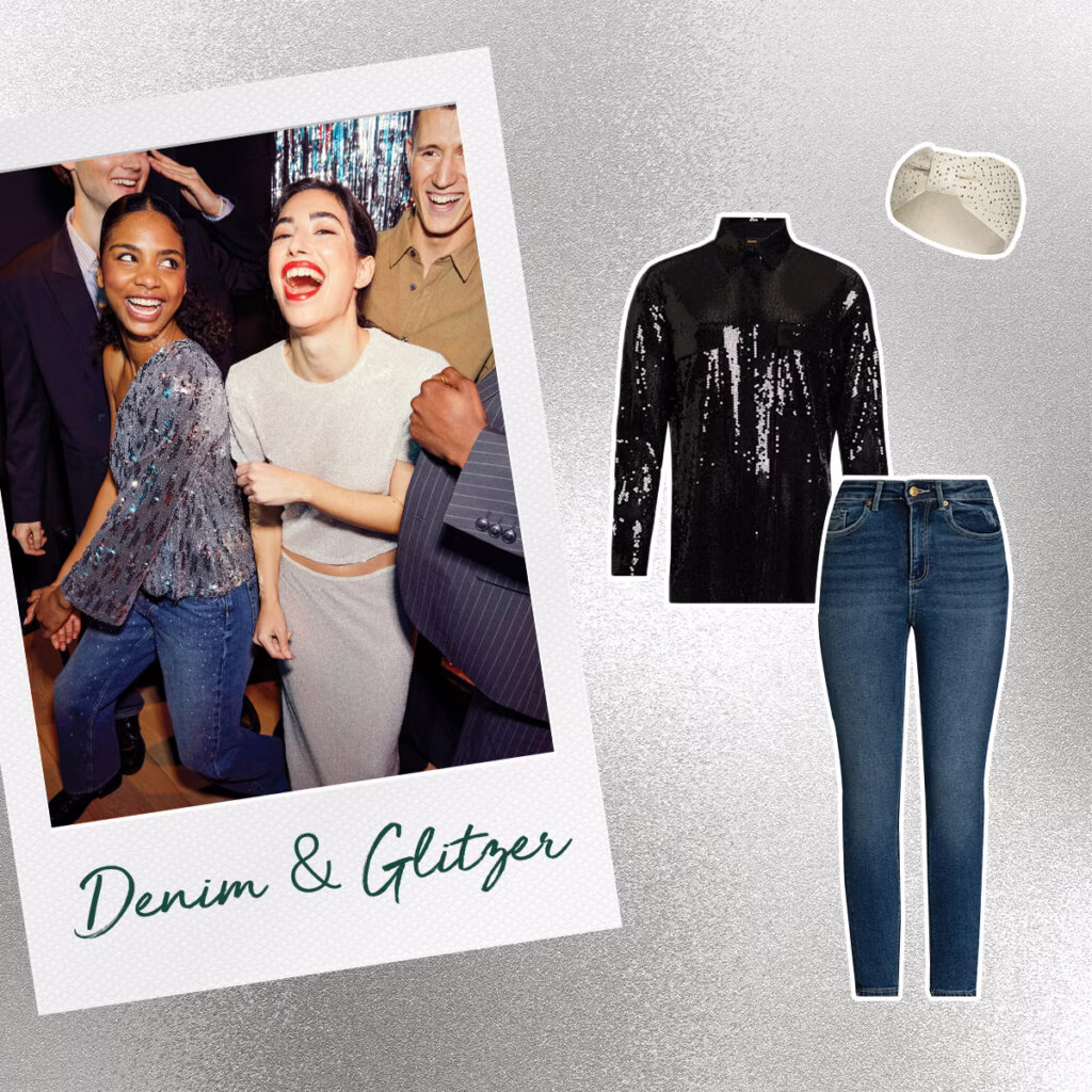 Denim & Glitter Cozy Glamour Looks