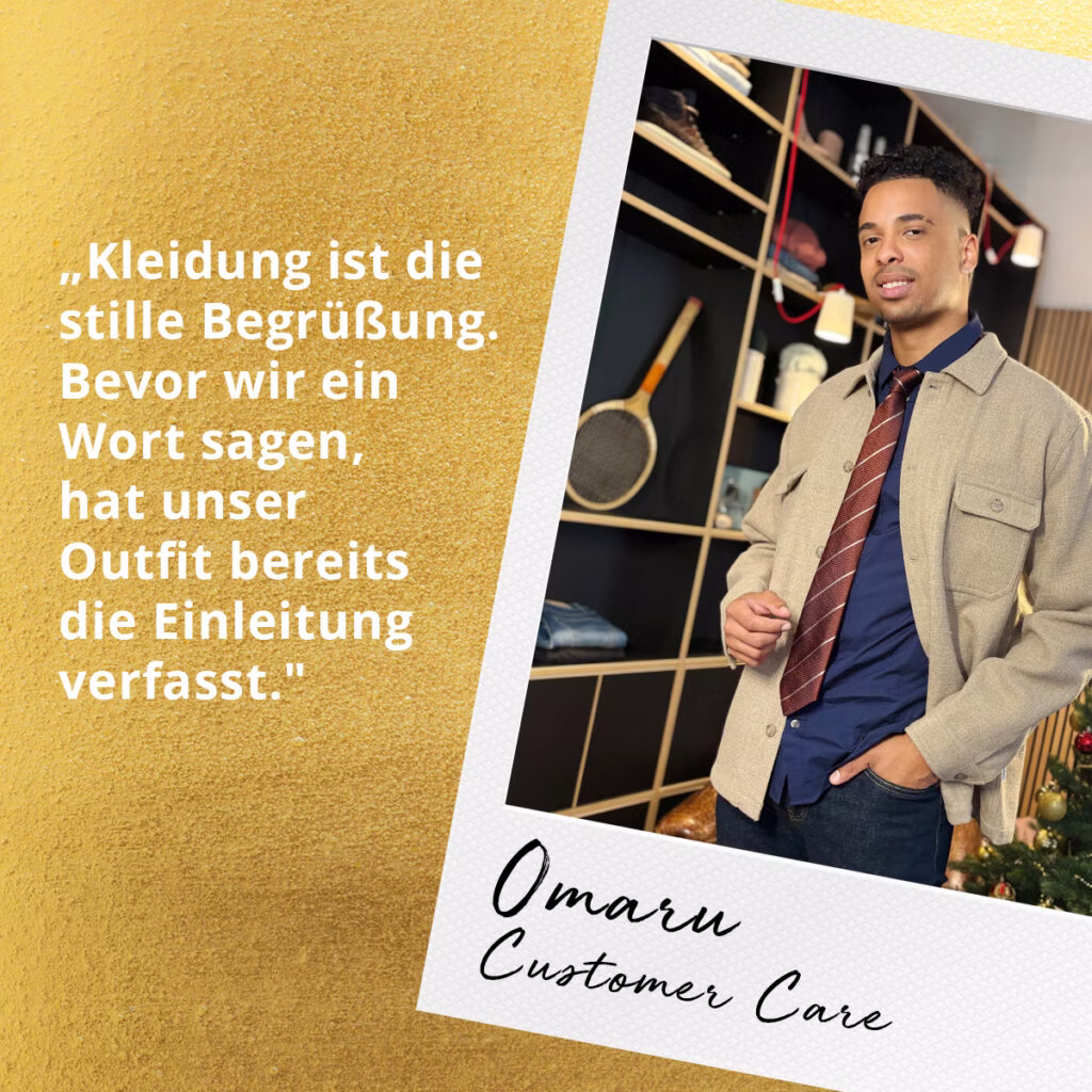 Omaru über sein Party-Outfit