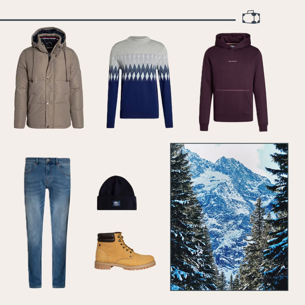 Outfit für Spaziergänge im Schnee