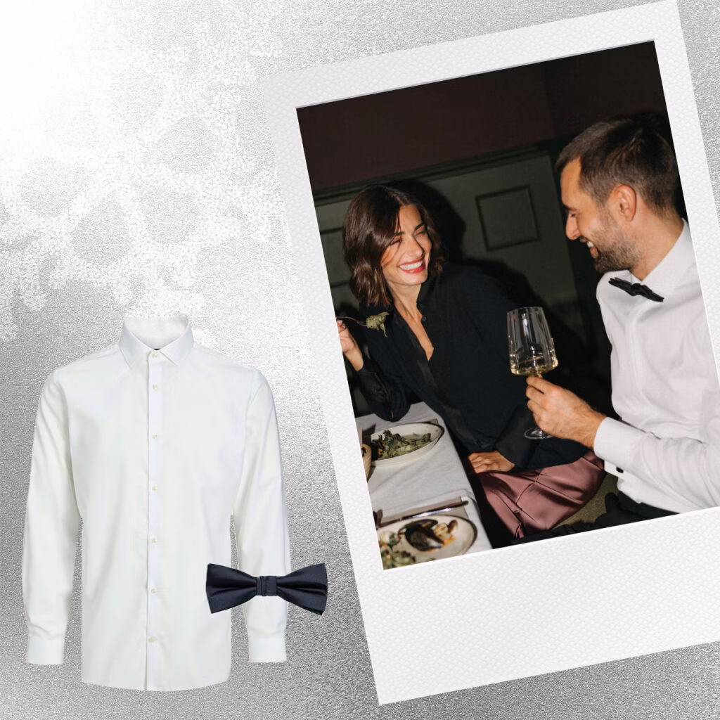 Party-Klassiker: Weißes Hemd un Fliege