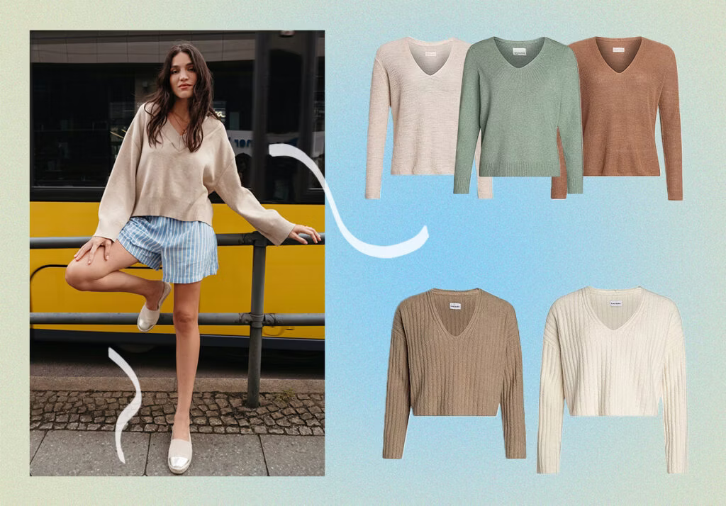 V-Neck-Pullis von OUTFITTERY