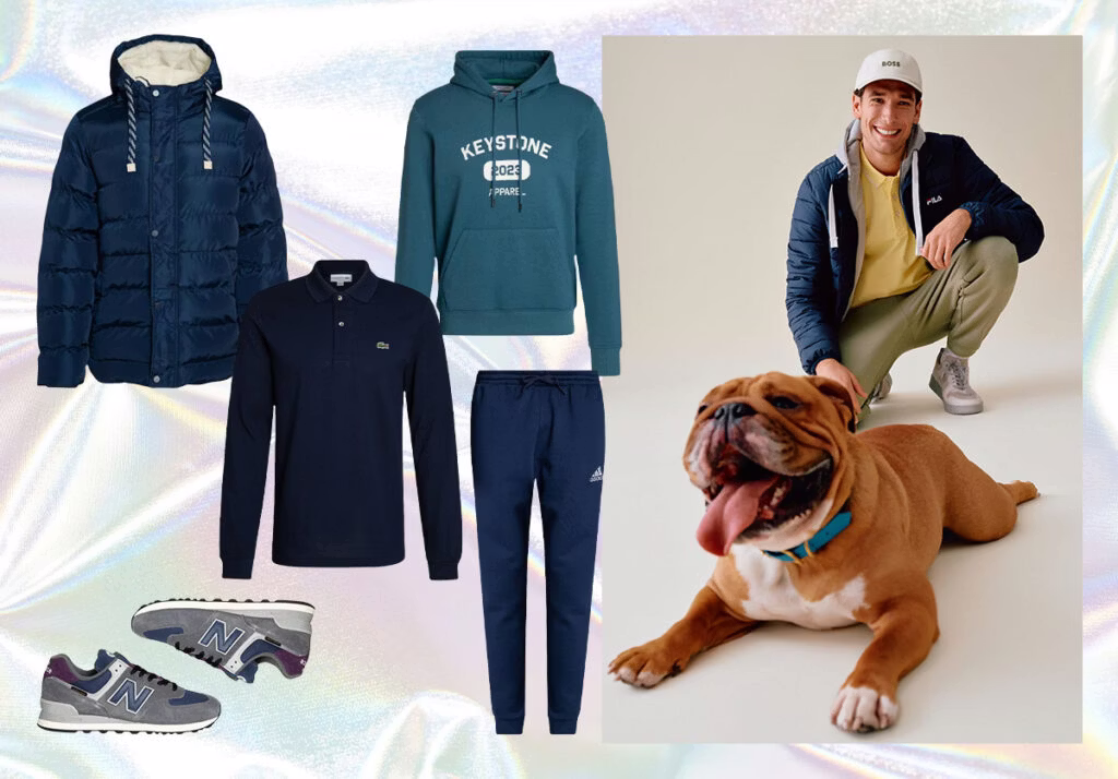 Sporty Streetwear in Blau