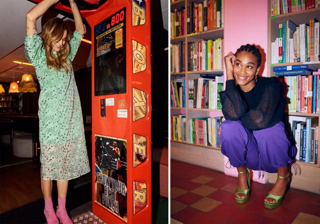 Transparente Kleider und Blusen