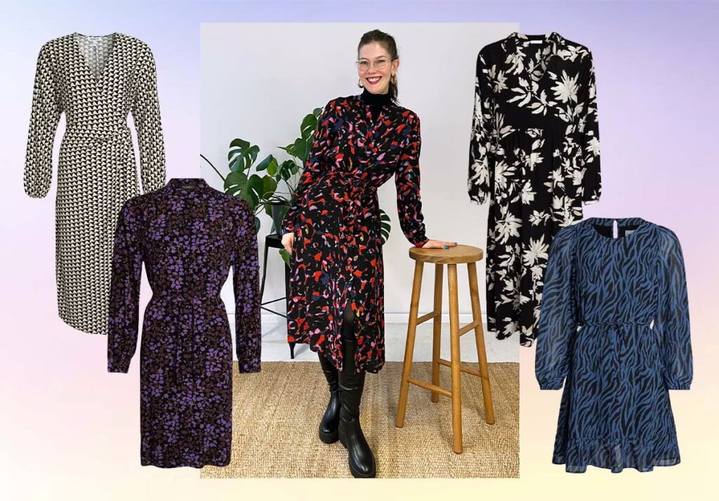 Power Dressing: Maxikleid mit Power-Print