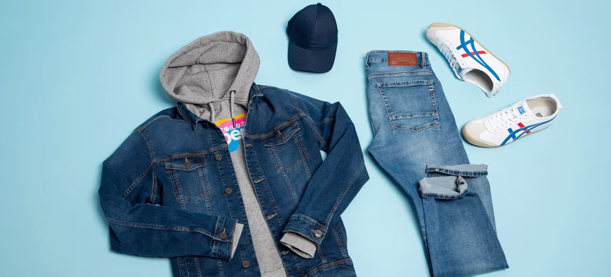 clothing, pants, coat, footwear, shoe, jeans, person, sneaker, jacket