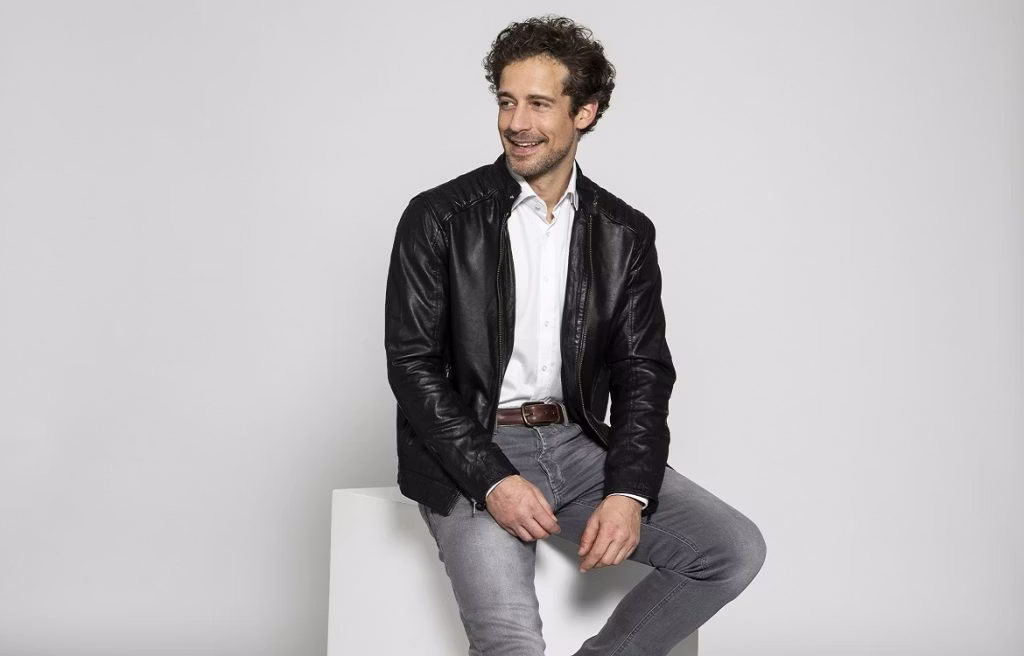clothing, coat, jacket, accessories, belt, adult, male, man, person, leather jacket