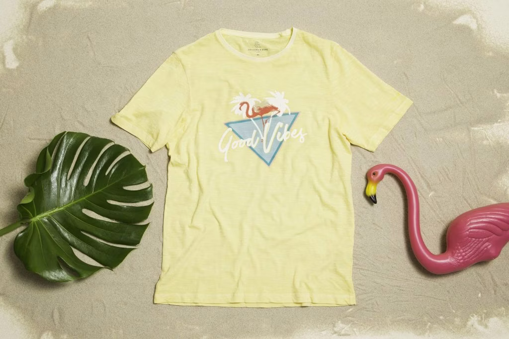 clothing, t-shirt, animal, bird, flamingo