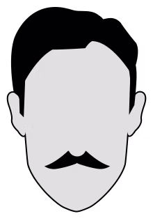 stencil, head, person, face, clothing, hardhat, helmet, mustache