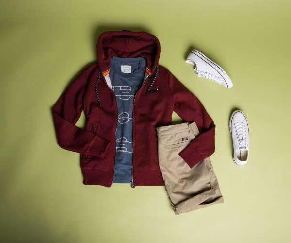 clothing, coat, hood, jacket, shoe, sweater, blazer, hoodie, sweatshirt, person