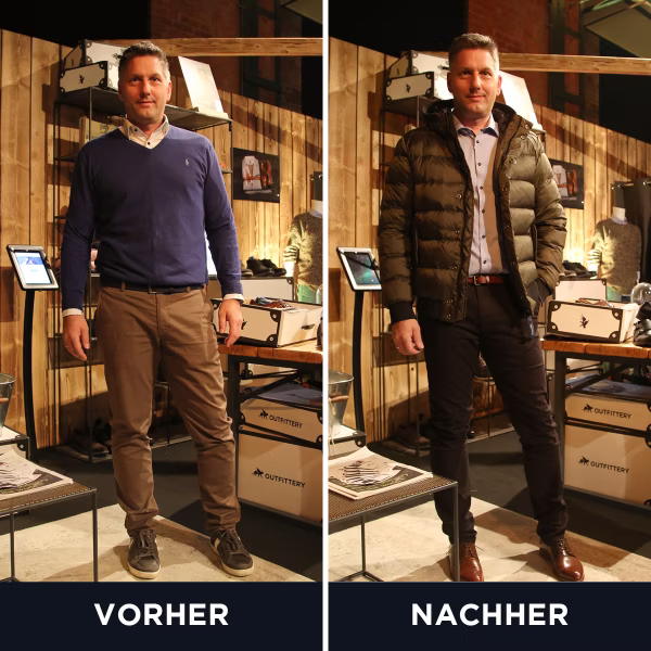 coat, jacket, shoe, pants, adult, male, man, person, belt, box