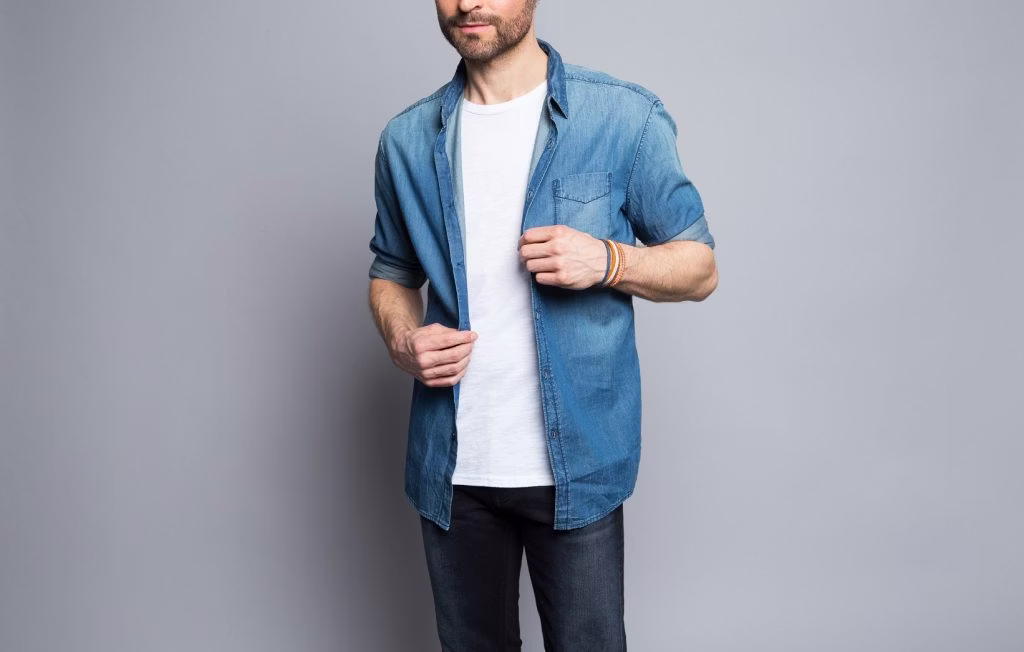 coat, blazer, jacket, pants, jeans, adult, male, man, person, shirt