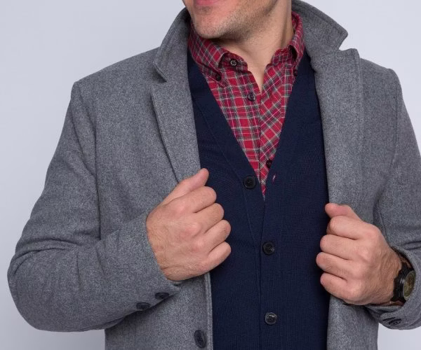 clothing, coat, jacket, blazer, vest, shirt, wristwatch